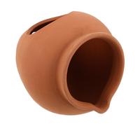 Amosfun Mini Clay Pot Garden Fountain Vase Handmade Ceramic Water Jar Tabletop Planter Terracotta Circulating Water Feature for Indoor Outdoor Patio Balcony Decor