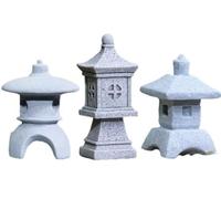Amosfun Mini Statue De Pagode 2.36 Pouces Décoration Jardin Zen Japonais Micro Paysage Aquarium Bonsaï Pavillon en Pierre Compact Et