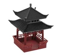 Amosfun Miniature Pavilion Statue Zen Garden Asian Pagoda Figurine for Japanese Chinese Bonsai Tabletop Decor Stable Base and Realistic Craftsmanship for Fairy Garden Accessories