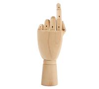 Amosfun Modèle De Main en Bois Articulé 18 Cm en Bois Naturel Mannequin à Main Flexible pour Dessin De Modèle De Figure Décoration Artisanale Accessoire Artiste pour Bureau Et Créativité