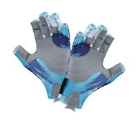 Amosfun Moufles de Cyclisme Demi-Doigts Antidérapants, Taille L, Bleus
