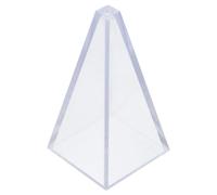 Amosfun Moule à Bougie Pyramidal en Plastique PC Transparent, Forme Géométrique 5x10 Cm, pour Bougies D'aromathérapie Diy, Accessoire Fabrication Bougies Maison, 1 Pièce