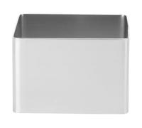 Amosfun Moule À Gâteau Mousse Carré Élégant En Acier Inoxydable 4 Moules À Pâtisserie Réutilisables Argentés