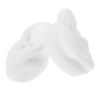 Amosfun Moule d'Oreille en Silicone Réaliste Paire Blanche Modèle de Simulation du Conduit Auditif pour Pratique du Nettoyage des Oreilles et Présentation de Bijoux Outil Professionnel