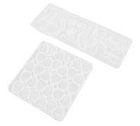 Amosfun Moule Silicone Blanc pour Médiators Triangulaires de Guitare, 2 Pièces, Facile à Démouler et Nettoyer, pour Créations DIY et Pendentifs