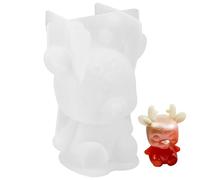 Amosfun Moule Silicone Plâtre Facile à Démouler 3d Forme Cerf pour Décoration Intérieure pour Époxy et Création de Chocolat Blanc