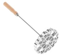 Amosfun Moules à beignets avec manche en bois rosette suédoise Moule à gaufres Moule Achappam Moule pour biscuits, pâtisserie, moule pour faire des beignets de fleurs Moule pour desserts