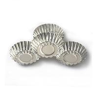 Amosfun Moules à Tartelettes - 100 Pièces - 7 Cm - Fer Blanc - Revêtement Antiadhésif - Idéal pour La Pâtisserie