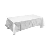Amosfun Nappes en PE Nappe de Table plastifiée Nape rectangulaire Picnic de Fete chemine de Table Housse de e imperméable de fête Blanche