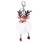 Amosfun Noël Porte-clés Pompoms Pendentif en Forme de Renne Pendentif Porte-clés de à Main Décoration Suspendue de Ornement Noël