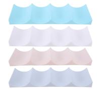 Amosfun Organisateur de Bouteilles Vin en Plastique 4 Pcs - Casier à Vin Minimaliste Empilable Blanc Gris Bleu Clair Rose - Porte-canettes et Rangement pour Réfrigérateur, Table, Bar