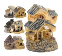 Amosfun Ornement Miniature de Maison Plusieurs Styles en Résine Ensemble de 8 Pièces Maison Noel Village et Décor Adorable pour Décoration de Jardin Plusieurs Styles