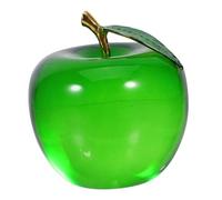 Amosfun Ornement Pomme Verte Cristal Figurine Fruit Réaliste Verre Décoration et Compacte pour Bureau Accessoire Cadeau Noël