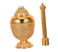 Amosfun Ornements de Bouteilles d'eau bénite Bouteille d'eau bénite de Bureau Porte-Parfum Alliage de Zinc Doré