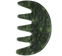Amosfun Outil de massage de la tête en jade, peigne de massage du cuir chevelu à cinq dents, massage gua sha, surface lisse et toucher confortable, pour les amis et la famille
