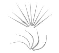 Amosfun Outil de Piercing Nombril 14 Pièces Aiguilles Droites, Courbes et Coniques, Ensemble de Changement de Bijoux Corporels, Outil D'insertion Sécurisé pour Nez et Lèvres, Kit