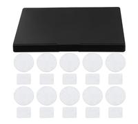 Amosfun Palette de Maquillage Vide Noire avec Miroir Intégré et Design Magnétique, Plateau à Cosmétiques en Plastique et Fer, pour Maquillage des Yeux