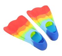 Amosfun Palmes de Natation Garçon et Filles Silicone Souple 1 Paire Taille XXS 27-29 Palmes Courtes Légères pour Entraînement Plongée Snorkeling Piscine
