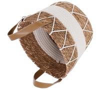 Amosfun Panier À Linge En Coton Tissé Panier En Herbe Pour Le Rangement Des Vêtements Dintérieur Boîte De Rangement Tissée