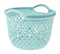 Amosfun Panier À Linge En Plastique Panier Rond Panier À Linge Sale Poubelle À Jouets Poubelle Ronde Portable Avec Poignées De Transport Pour Le Rangement Des Vêtements Dans La