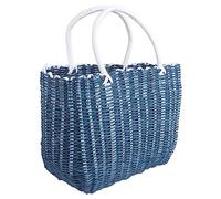 Amosfun Panier de Course Plastique Tressé Poignées Solides Panier à Fruits en Plastique Portable pour Organiser la Maison