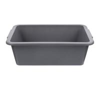 Amosfun Panier en Plastique Épais 40x28x13 Cm Gris, Bac Rectangulaire Multifonction pour Lavage Légumes et Fruits, Support de Rangement la Cuisine Pratique, Bassine Résistante pour Usage