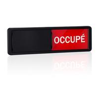 Amosfun Panneau De Porte Coulissant Pour Bureau Et Salle De ConféRence Signalisation De Statut Multifonction Pour HôTel Et HôPital Indicateur De Porte 17.7X5.2 Cm En Acrylique Et Abs