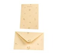 Amosfun Papier à Lettres Floral Vintage 20 Pcs Motif Petites Fleurs, Papier Lisse, Format Standard, Kit Papeterie pour Correspondance, Salutations et Saint-Valentin