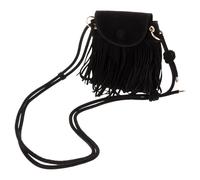 Amosfun Paquet Bandoulière Vintage Noir à Franges en Cuir Synthétique Petit Paquet Pratique Bandoulière Réglable pour Femmes Usage Quotidien et Sorties