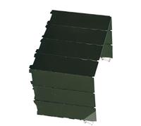 Amosfun Pare-brise de Camping Pliable, Pare-brise de Brûleur, Fer Vert, Coupe-vent, Portable, Protège les Mains des Rayures, pour Réchaud à Cassette, Camping