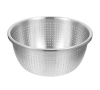 Amosfun Passoire de préparation de cuisine : bol tamis en acier inoxydable - panier d'égouttage de 26 cm - lave-passoire à riz pour laver et égoutter les légumes, les fruits et les pâtes