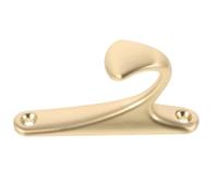 Amosfun Patère Murale Simple en Alliage de Zinc Crochet Multifonction Décoratif Unique Finition Cuivre Brossé Taille pour Vêtements Paquet et Chapeaux Décoration Murale Pratique pour