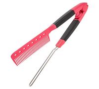 Amosfun Peigne à Cheveux Professionnel pour Coiffure Lissante Prise Confortable en Abs et Alliage, Outil Polyvalent Maison Voyages