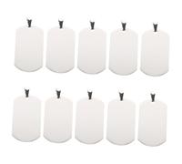 Amosfun Pendentif Délicat en Acier Titane Argenté pour Homme, 10pcs Porte-clés Faciles à Utiliser, Style Simple et Créatif, Présent pour Amis et Occasions Spéciales
