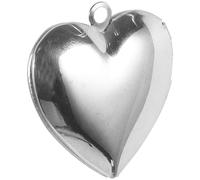 Amosfun Pendentif Médaillon Cœur en Acier Inoxydable, Petit Format Miroir, Breloque pour Loisirs Créatifs et Fabrication de Bijoux, Accessoire DIY Photo Personnalisable, Présent Femme