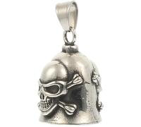 Amosfun Pendentif Tête de Mort en Acier Inoxydable, Style Punk Vintage