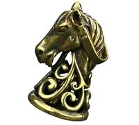 Amosfun Pendentif Unique en Laiton Couleur Or de Tête de Cheval Vintage, Suspendu et Résistant Ternissement pour Porte-clés ou Décoration DIY