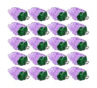 Amosfun Pendentifs de Raisin 50 Pcs, Breloques Fruits DIY pour Fabrication Bijoux, Charms Japonerie Sucrés pour Colliers, Bracelets et Boucles D’oreilles Artisanaux