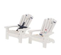 Amosfun Petite Chaise en Bois, 2 Pièces, Décoration De Plage, Décoration Nautique pour La Maison Et Le Bureau