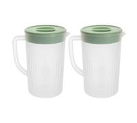 Amosfun Pichet en plastique avec couvercle : Pichet à eau transparent de 2,4 L pour réfrigérateur, idéal pour les fêtes, les réunions de famille ou les rafraîchissements d'été.