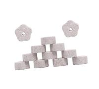 Amosfun Pierre à Mâcher de Fruit pour Lapins et Perroquets, 12 Pièces, Minéral Naturel Calcium avec Trou, à Mâcher pour Petits Animaux Facile à Porter