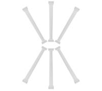Amosfun Pilier Romain Miniature Décoratif Blanc en Plastique, Lot de 6 | Style Romain Unique, Prop Polyvalent pour Maquette et Scène de Jardin, Forme Colonne Exquise
