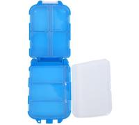 Amosfun Pilulier Mensuel Grand Format en Pp, Étui Portable à 8 Compartiments Design Simple et Chic, pour Usage Quotidien et Voyages Professionnels