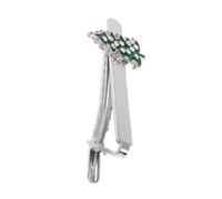 Amosfun Pince à Cravate Arbre de Noël en Alliage, Motif Flocon, Homme | Style Festif Élégant, Fixation Sûre et Pose Facile, Réutilisable, pour Costumes D’affaires et Réunions Familiales