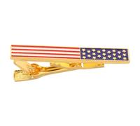 Amosfun Pince à Cravate Design et Finition Soignée Métal avec Drapeau Américain Accessoire Élégant pour Homme