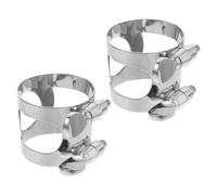 Amosfun Pince pour Tête de Saxophone Alto en Métal Argenté 2pcs, Design Élégant et Ajustement Sécurisé pour Performances et Répétitions