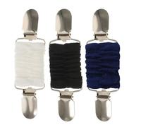 Amosfun Pinces à Châle pour Femmes 3pcs Grip Solide en Alliage et Polyester, Ceinture Élastique Vintage, Accessoire pour Accessoires de Voyage