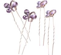Amosfun Pinces à Cheveux pour Mariage 4pcs en Alliage et Strass pour Femme, Design Élégant et Prise Ferme, Accessoire Chic pour Occasions Formelles