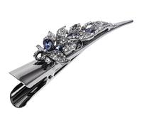 Amosfun Pinces à Cheveux Strass en Métal Alligator pour Femmes, Accessoire Élégant pour Mariage, Soirée et Usage Quotidien, Présent pour Mamans et Fiancées