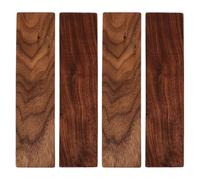 Amosfun Planche de Bois Massif Noyer Épaisse 4pcs pour Sculpture et Projets Artisanaux Multifonctionnels en Bois Dur Naturel